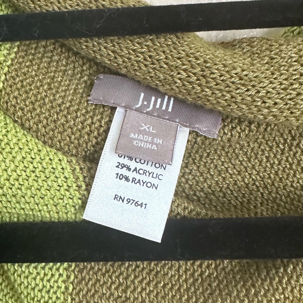J. Jill Multicolor Striped Cardigan‎ xl - Picture 3 of 6
